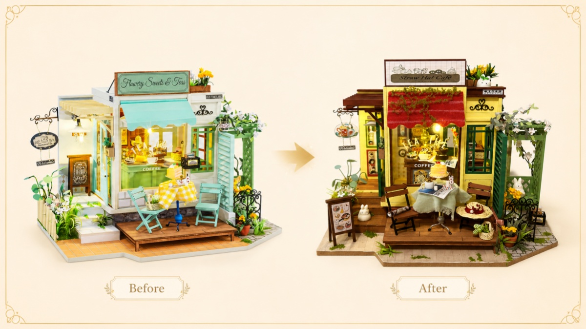 How A Rolife Flowery Sweets Teas Kit Became A Cozy Straw Hat