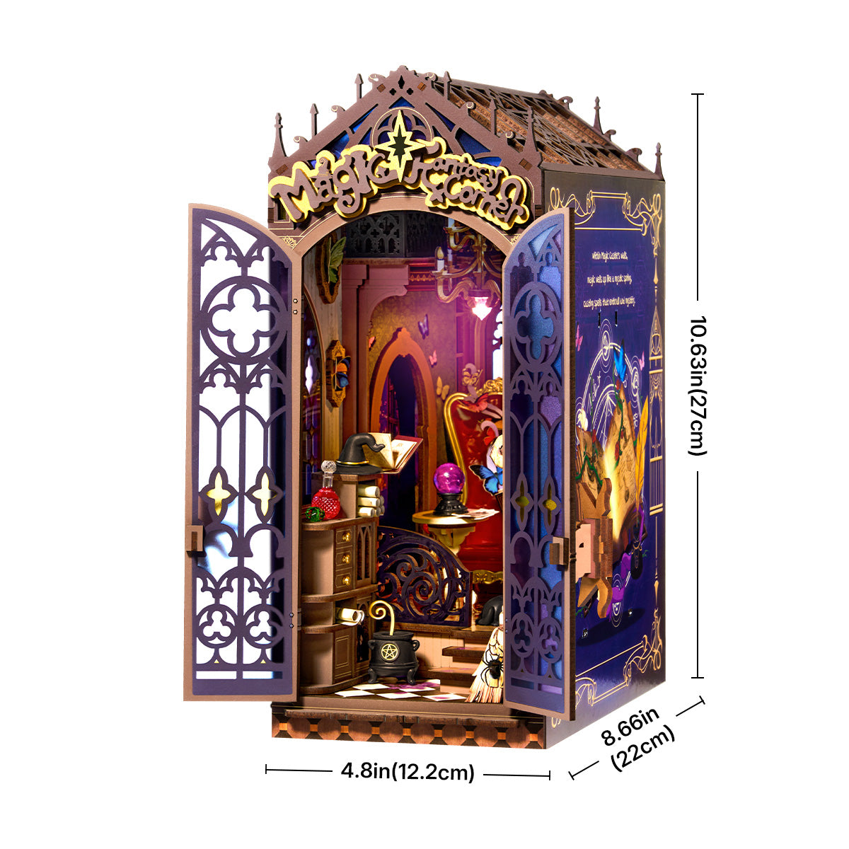 Magic Fantasy Corner TGB14 size graphic, 12.2 x 22 x 27 cm book nook