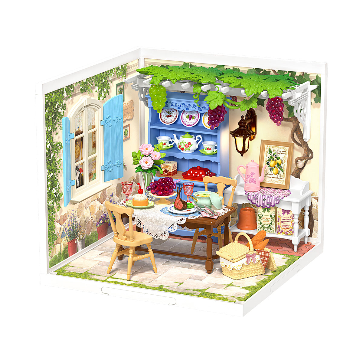 Rolife Midsummer Dream Yard DW025 white background miniature room product view
