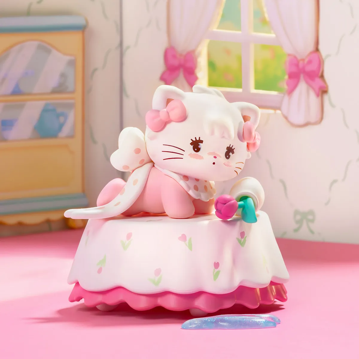 Mikko Babies Little World Trouble Maker figure sitting in a pink room scene
