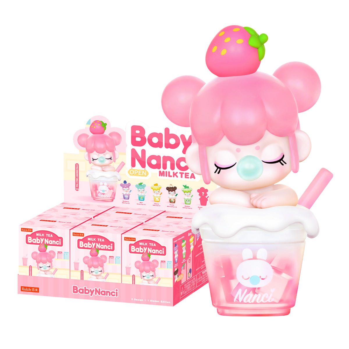 BabyNanci Milk Tea Series featured figure with display box on white background