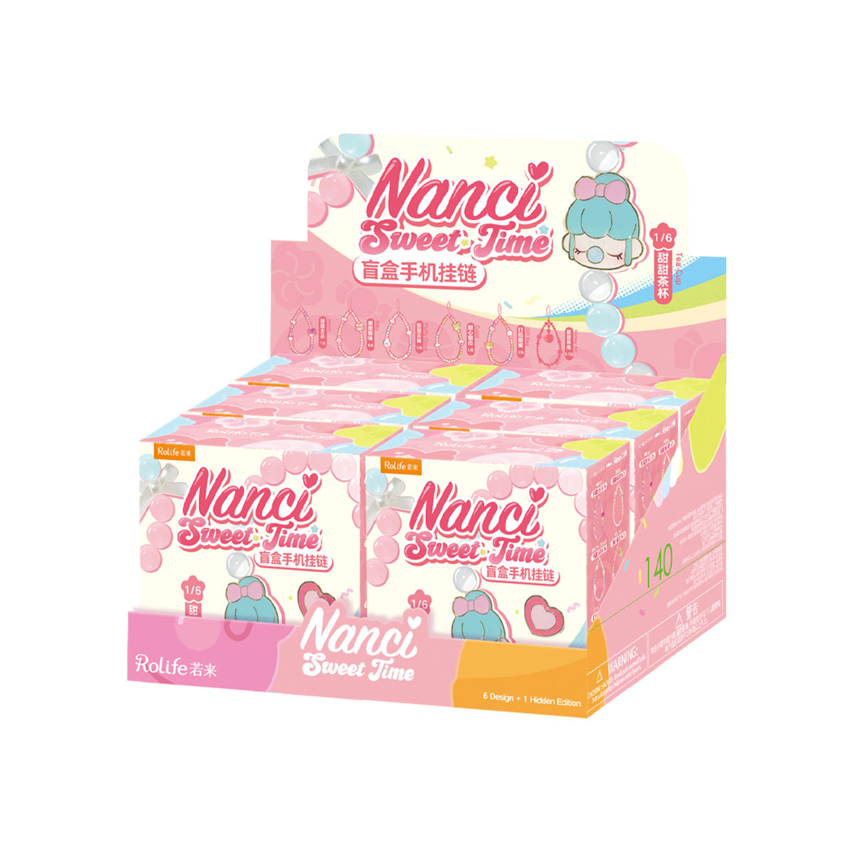 Nanci Sweet Time phone lanyard blind box display case on white background