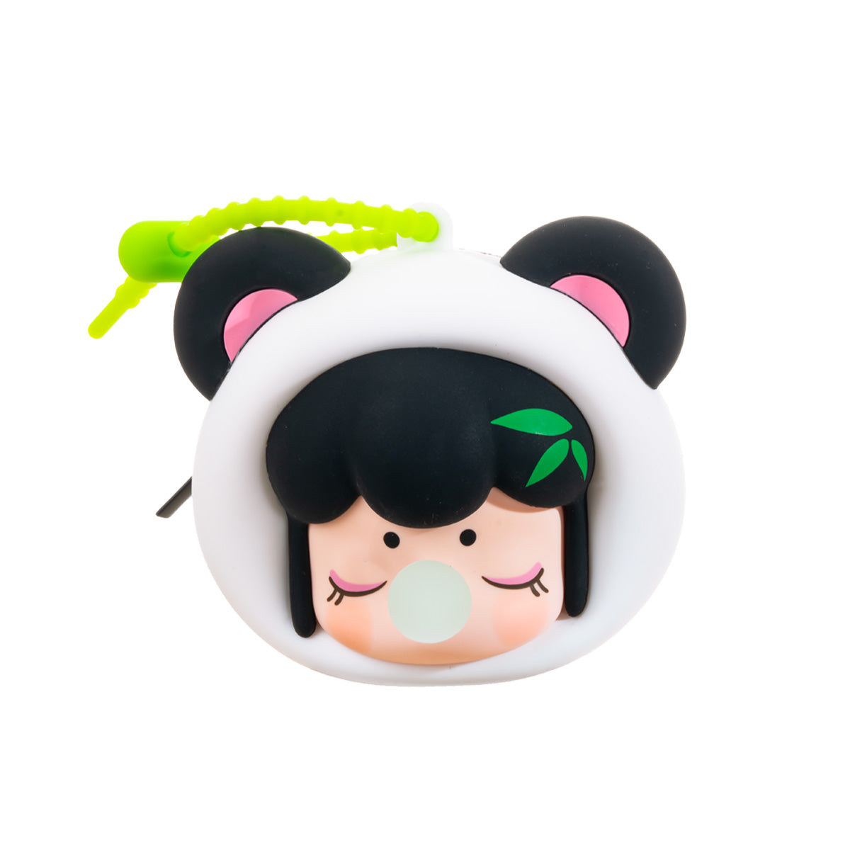 Baby Nanci Fluffy Party panda earphone case on white background