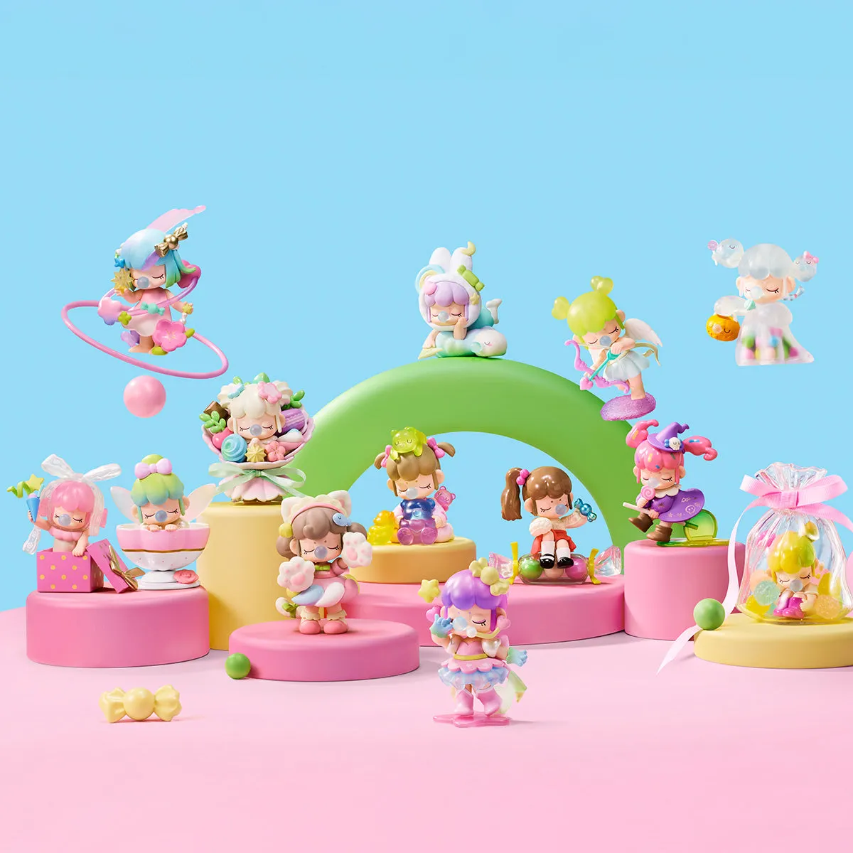 Nanci Sweet Time full collection display in a pastel product scene