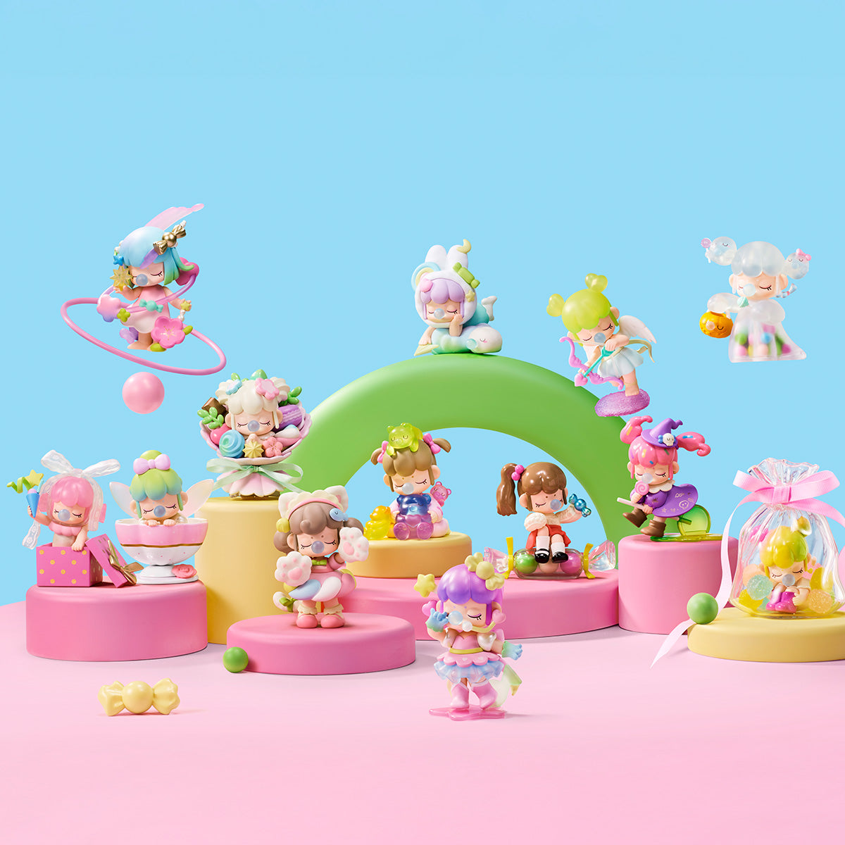 Nanci Sweet Time full collection display in a pastel product scene