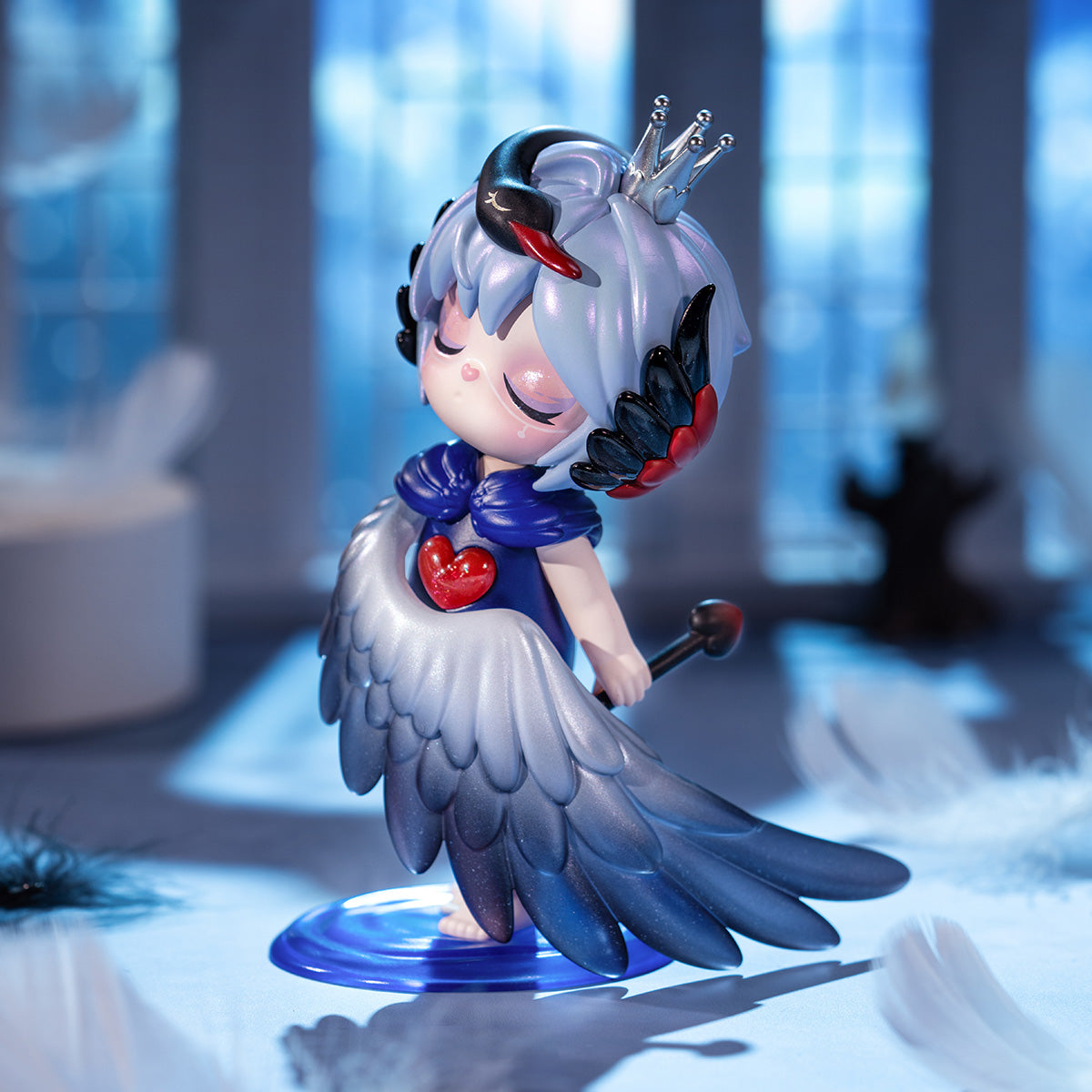Suri Mystery Castle SLXX blue winged figure in a moody display scene