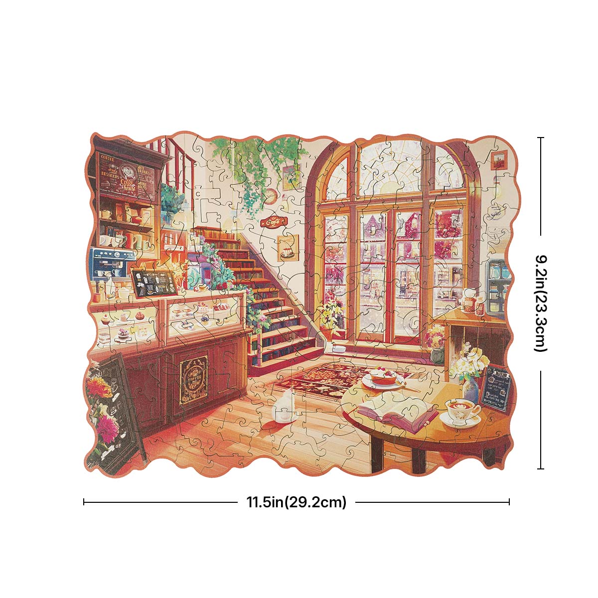 Rowood Cozy Winter Café Wooden Jigsaw Puzzle