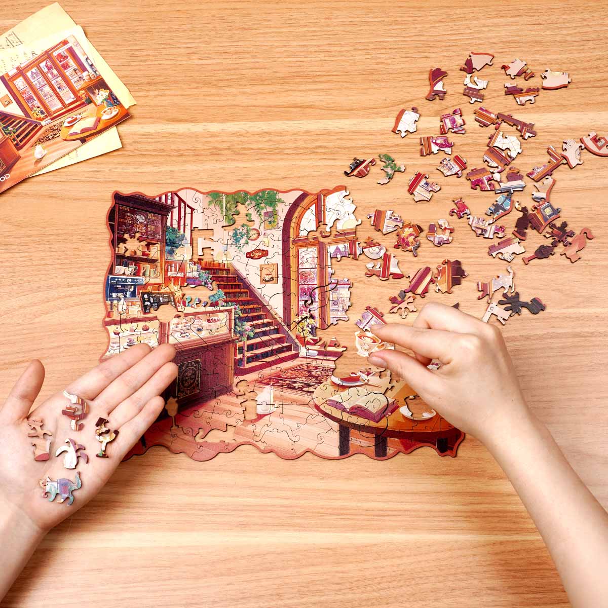 Rowood Cozy Winter Café Wooden Jigsaw Puzzle