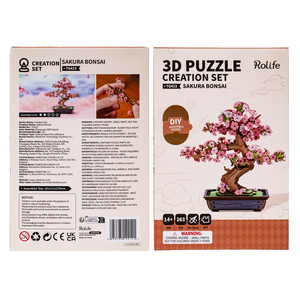 Rolife 3D Wooden Puzzle - Sakura Bonsai TG415 gallery image 8