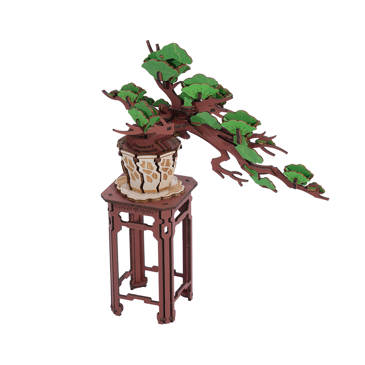 Rolife 3D Wooden Puzzle - Evergreen Pine Bonsai TG510 alternate product view