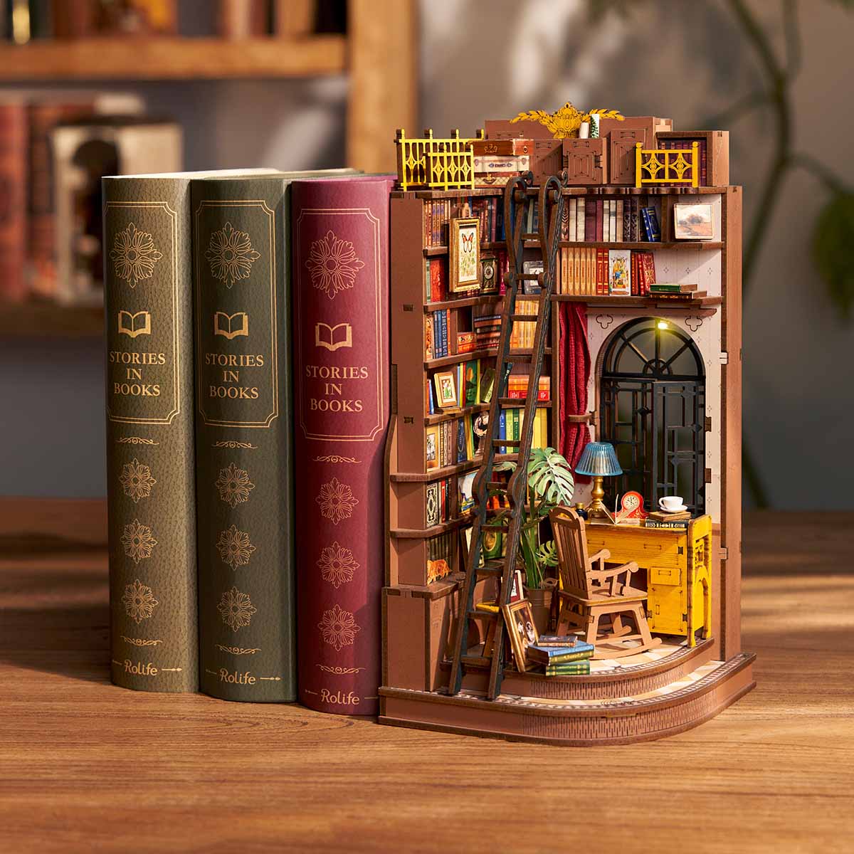 Rolife DIY Book Nook Kit - Silent Corner Study TGE02 gallery image 6
