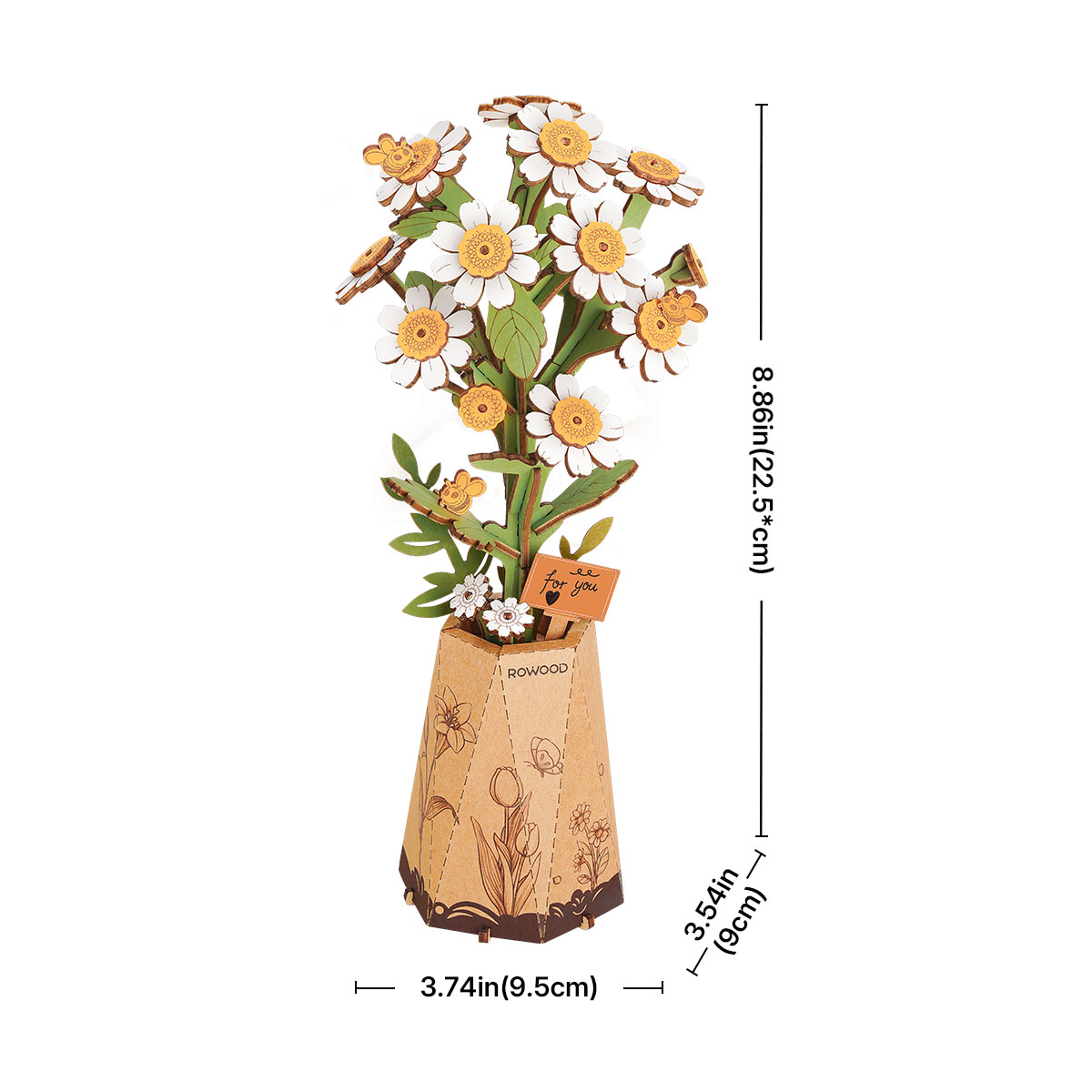 Rowood DIY Wooden Flower Chamomile TW061 gallery image 4