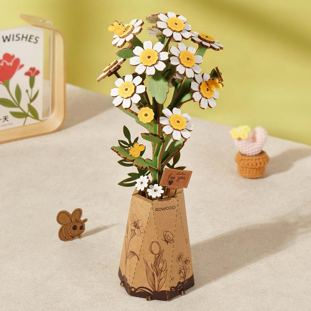 Rowood DIY Wooden Flower Chamomile TW061 product hero image