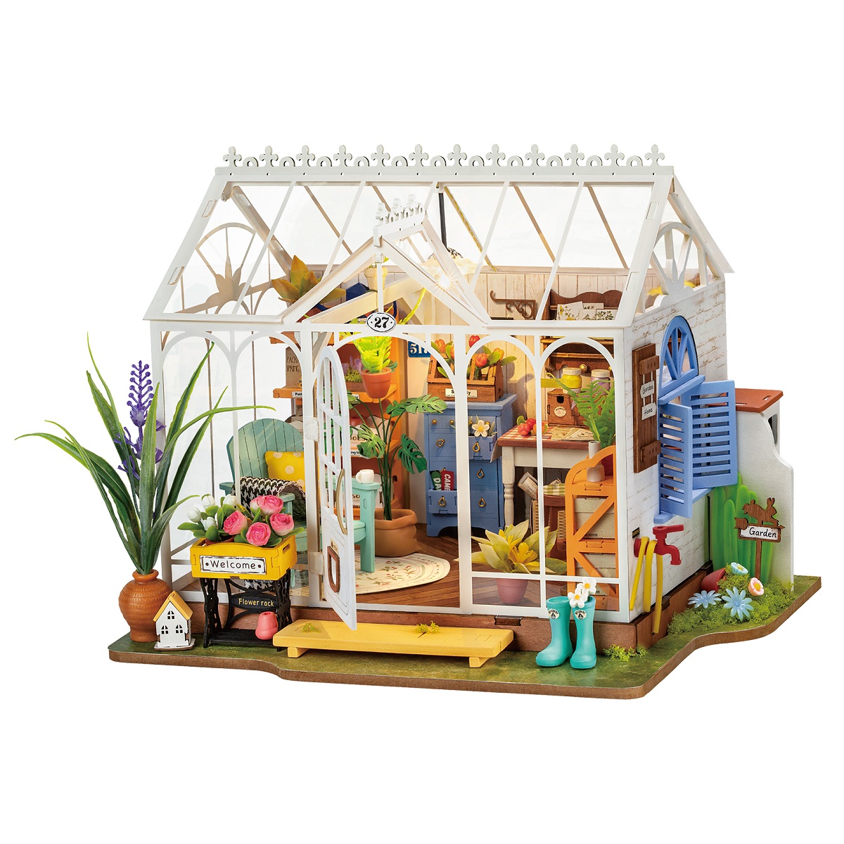 Rolife Miniature House - Dreamy Garden House DG163 white background product view