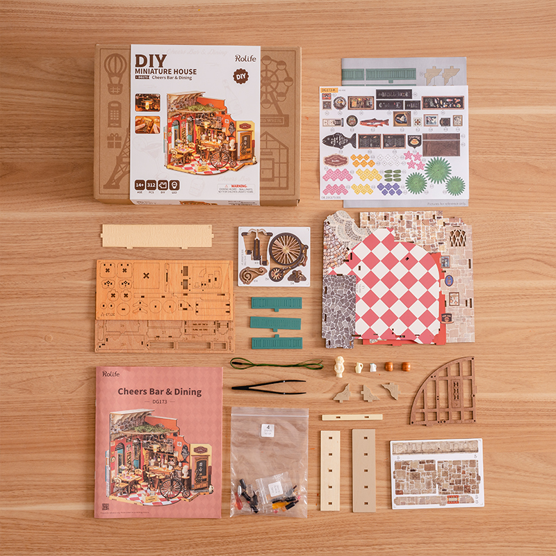 Rolife DIY Miniature House - Cheers Bar & Dining DG173 detail view