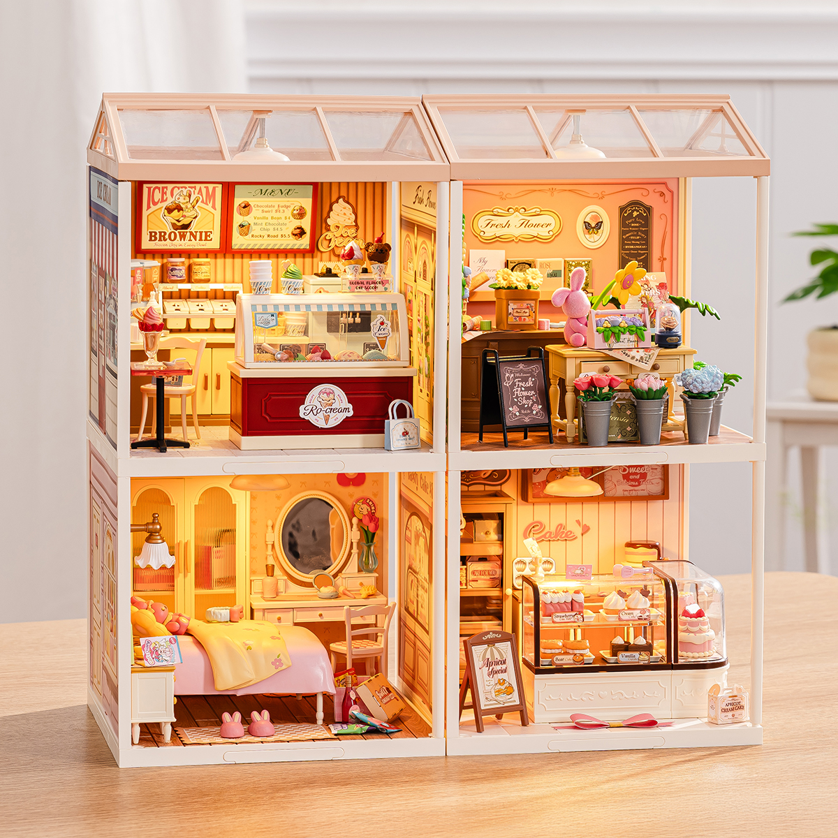 Rolife Super Creator Miniature House 4 in 1 Four Grid gallery image 9