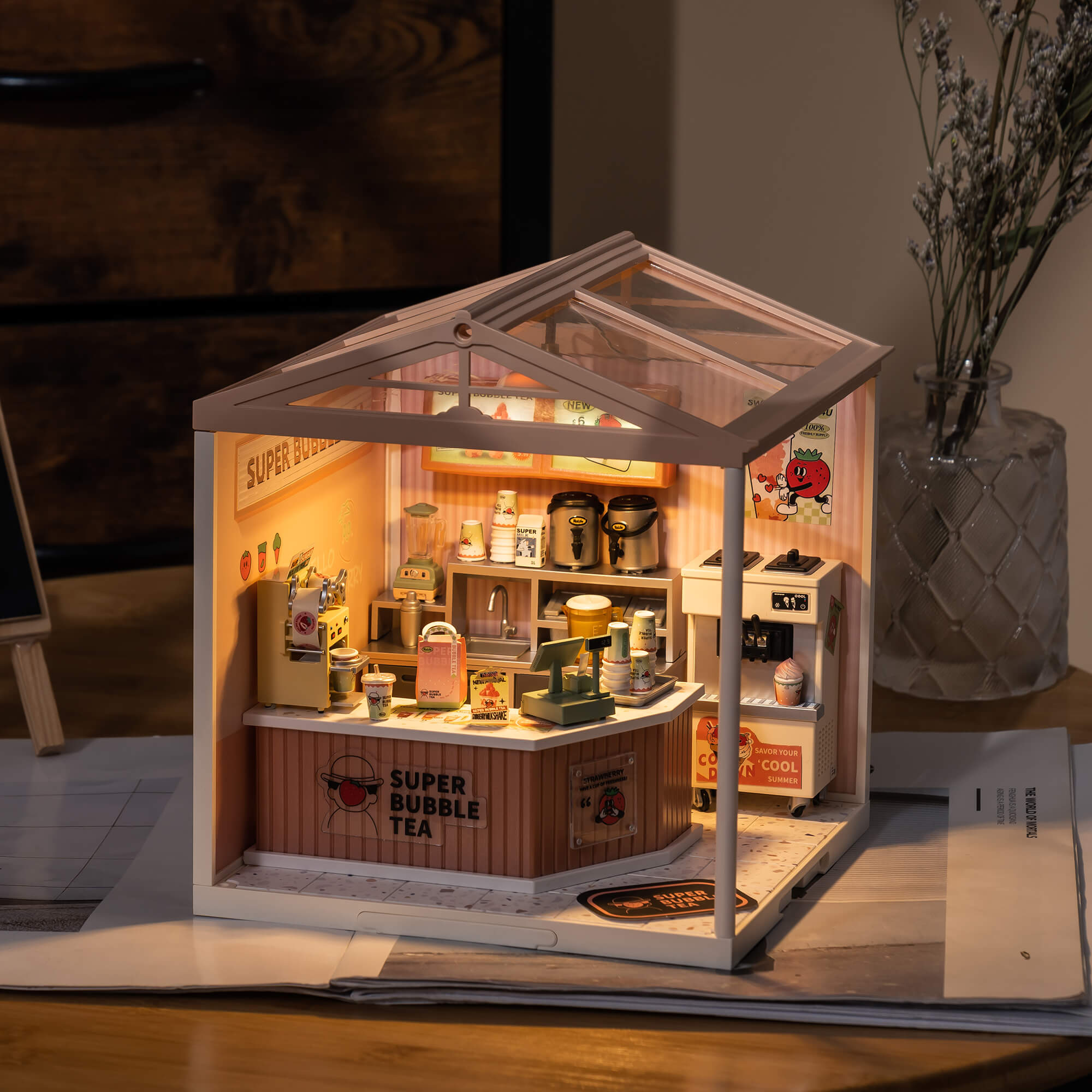 Rolife Super Creator Miniature House 4 in 1 L Shape detail view