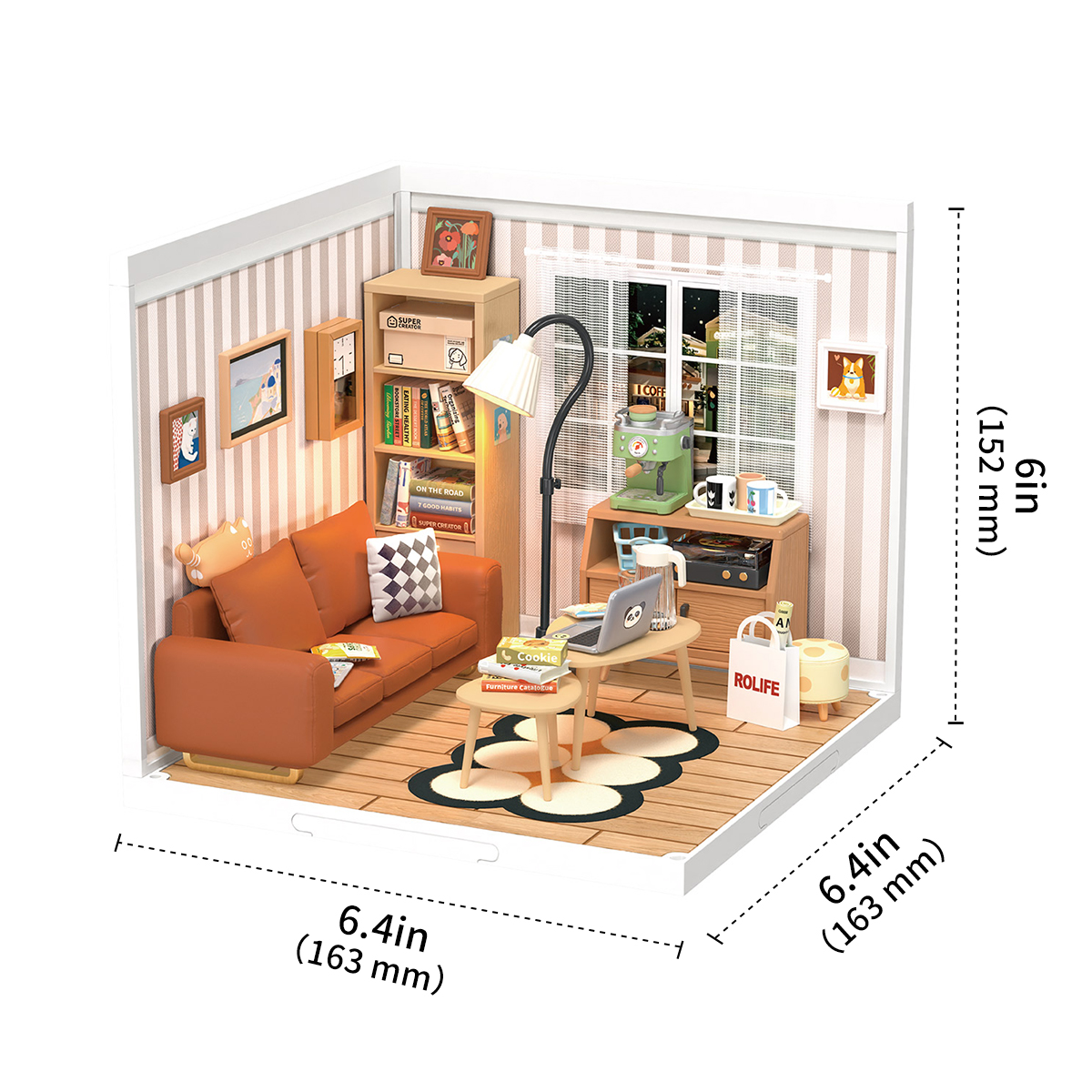 Rolife Cozy Living Lounge Super Creator Miniature House DW007 gallery image 7