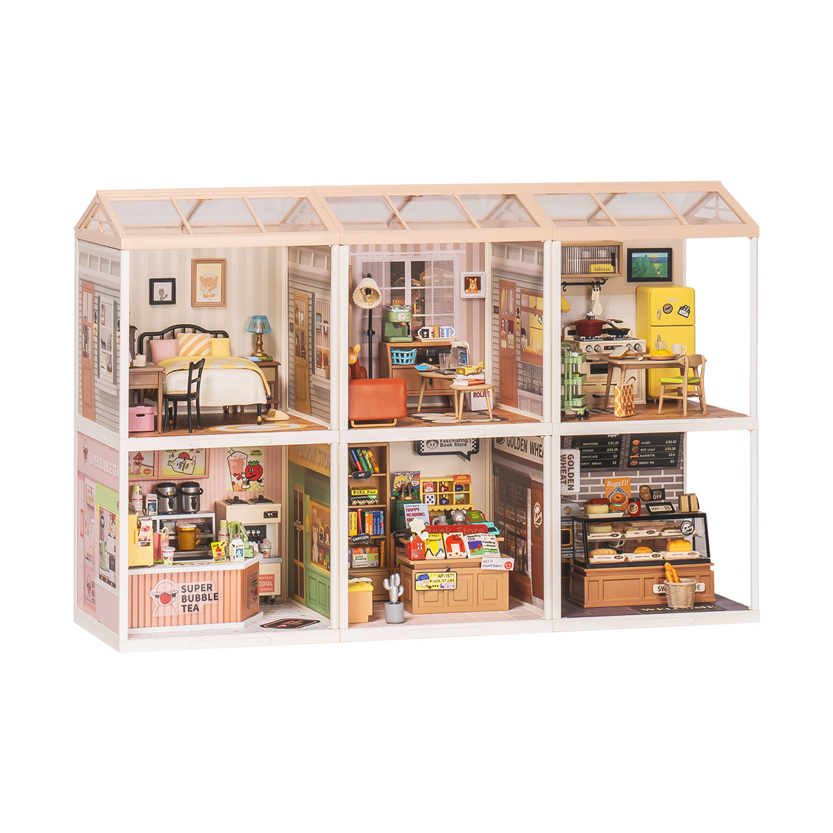 Rolife Super Creator Miniature House 6 in 1 Six Grid detail view