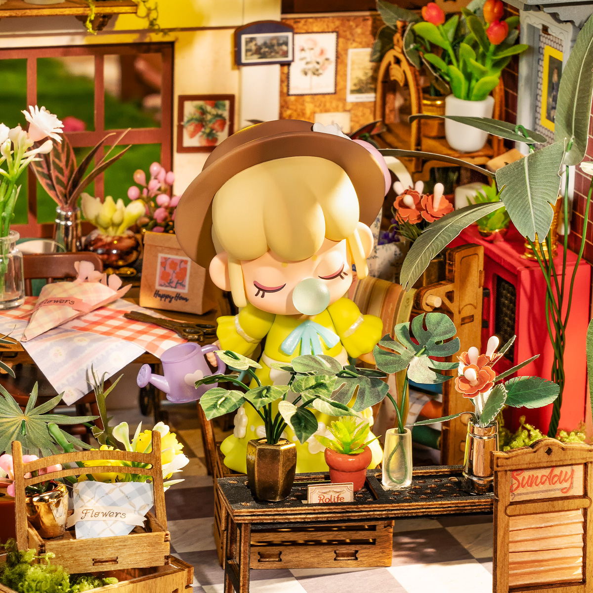 Rolife DIY Miniature Dollhouse - Emily's Flower Shop DG145 product package