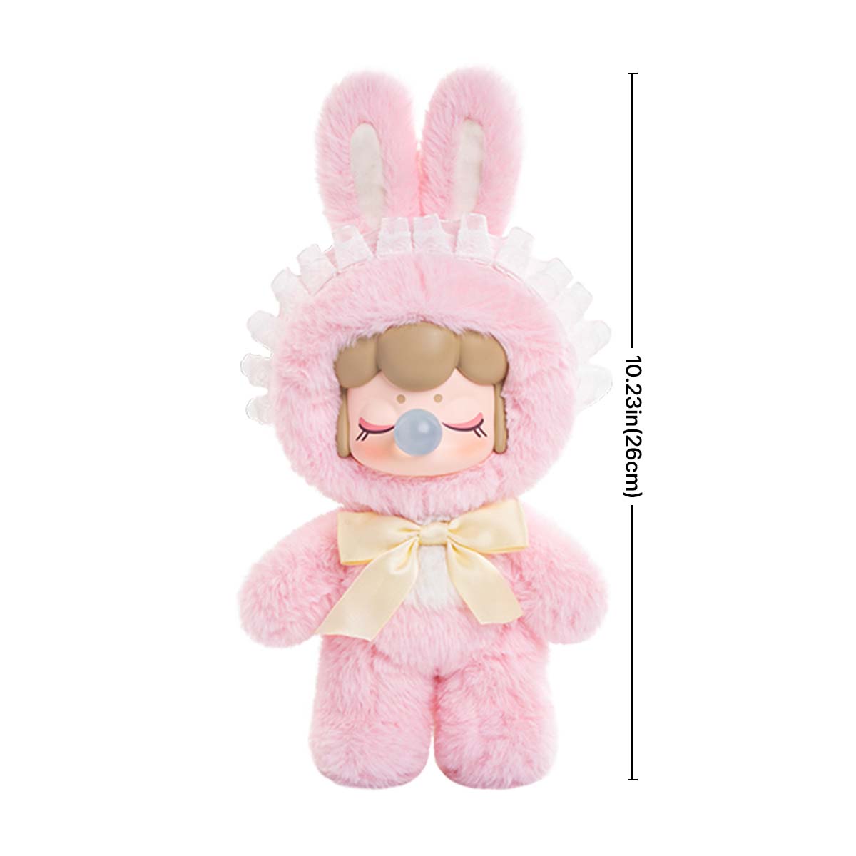 Nanci's Shining Bunny MNBXX size graphic showing 10.23in (26cm) plush doll height