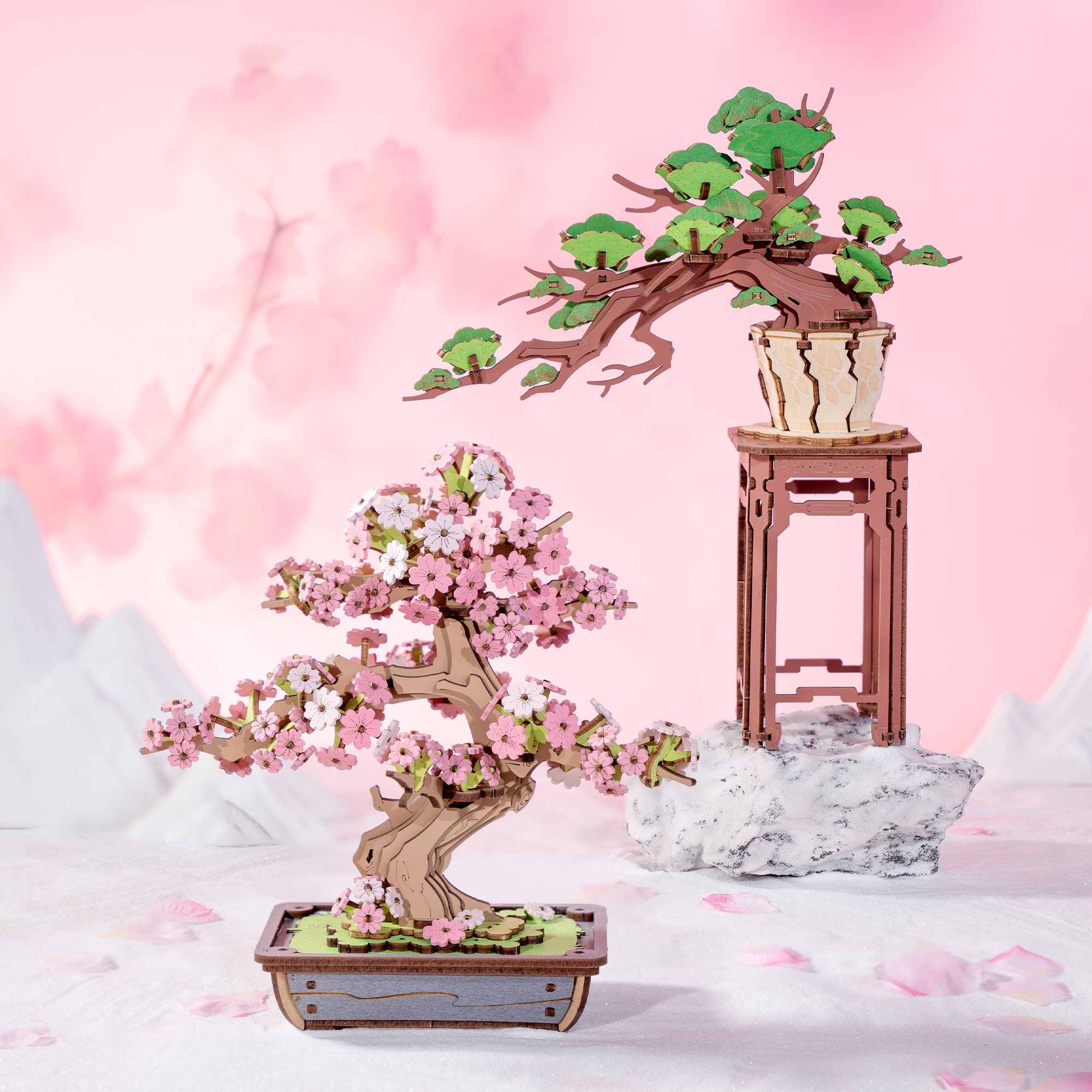 Rolife 3D Wooden Puzzle - Sakura Bonsai TG415 gallery image 5