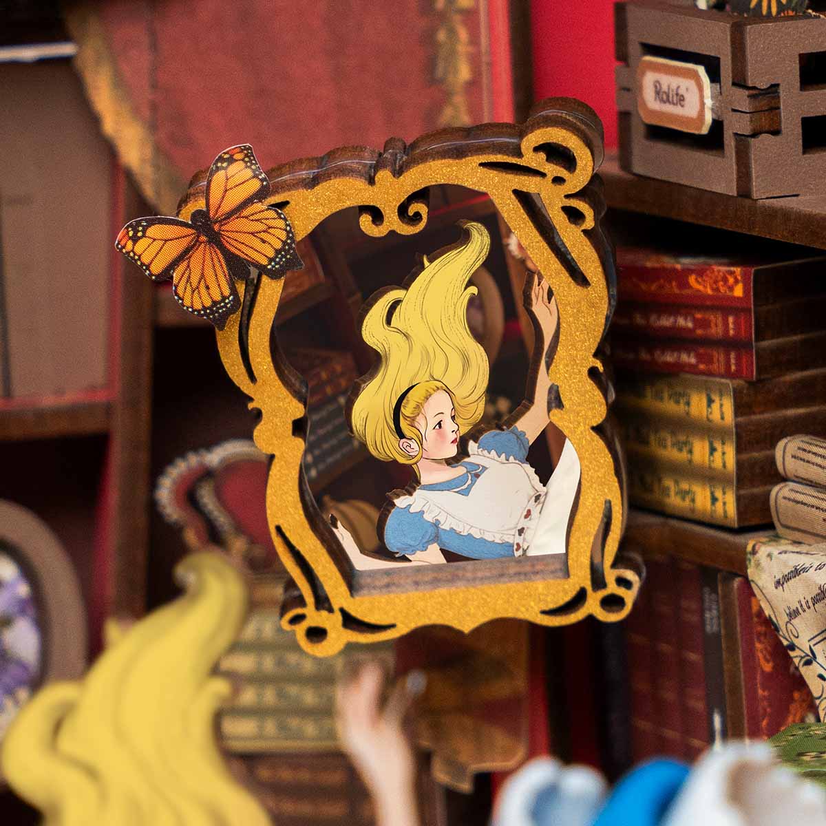 Close-up of Alice figure detail inside Fall into Wonder TGB12