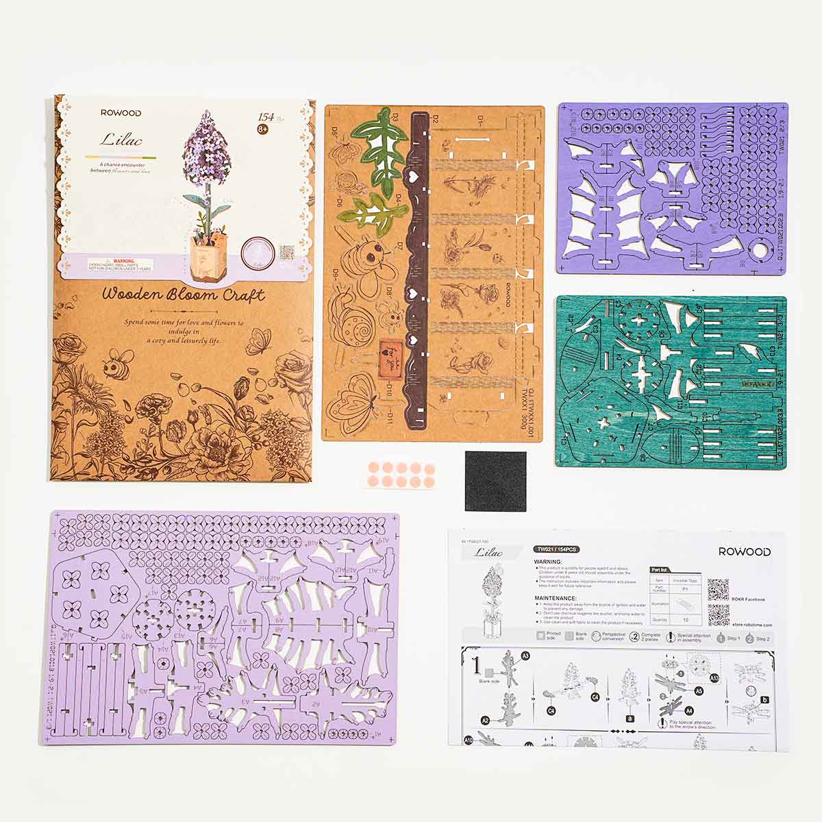 Rowood DIY Wooden Flower Lilac TW021 gallery image 7
