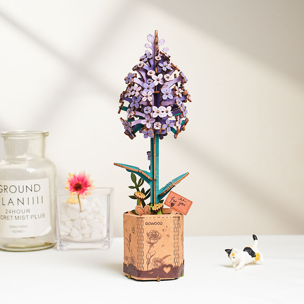 Rowood DIY Wooden Flower Lilac TW021 detail view
