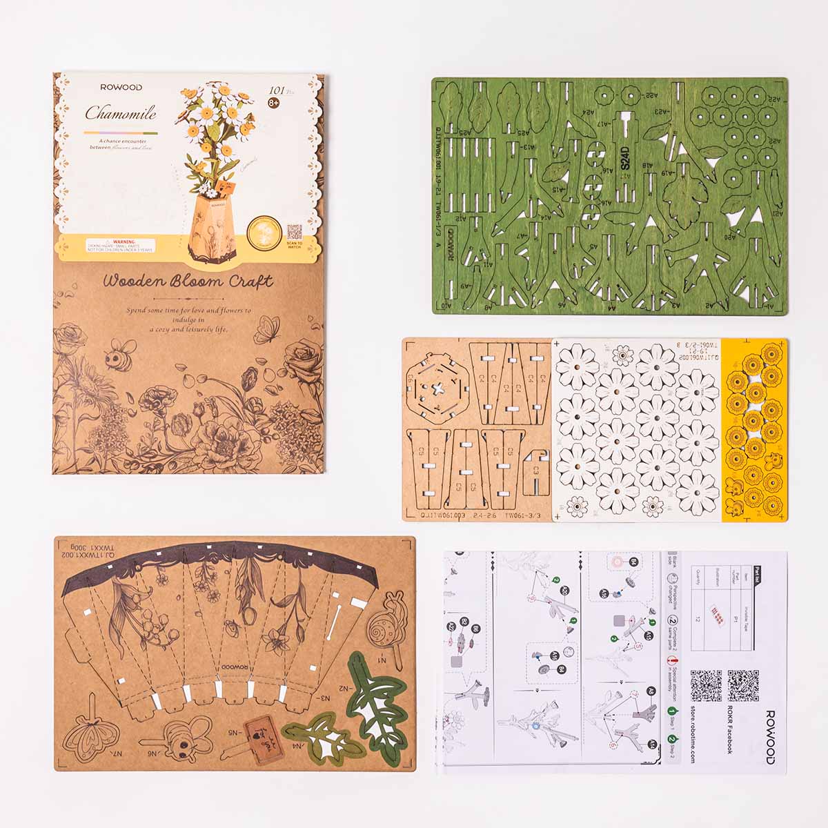 Rowood DIY Wooden Flower Chamomile TW061 gallery image 6