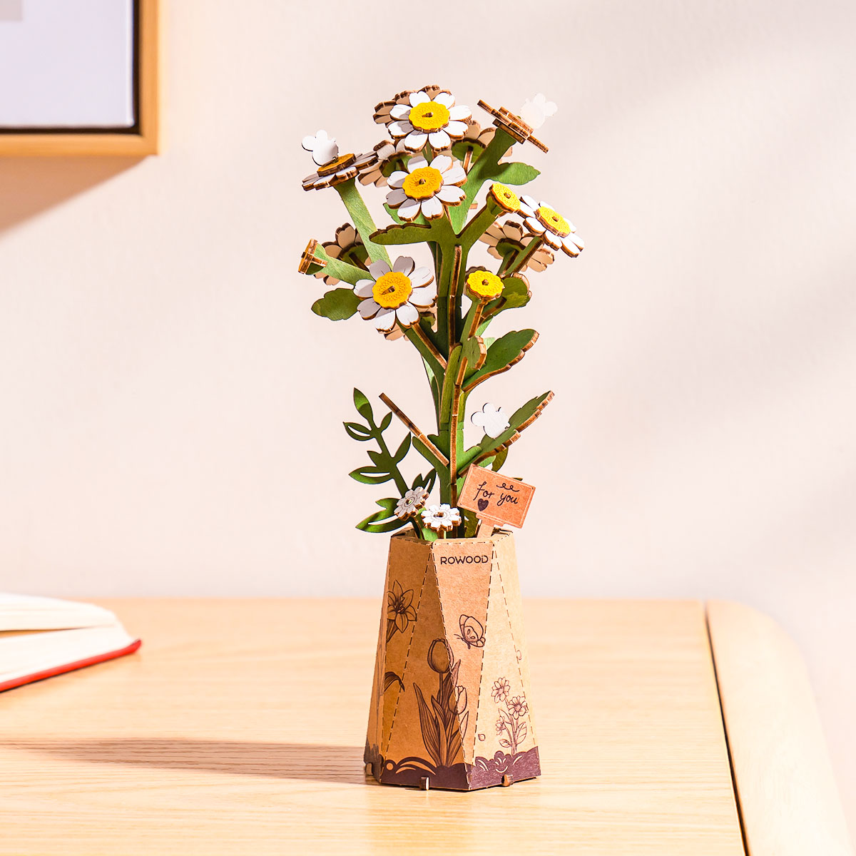 Rowood DIY Wooden Flower Chamomile TW061 detail view