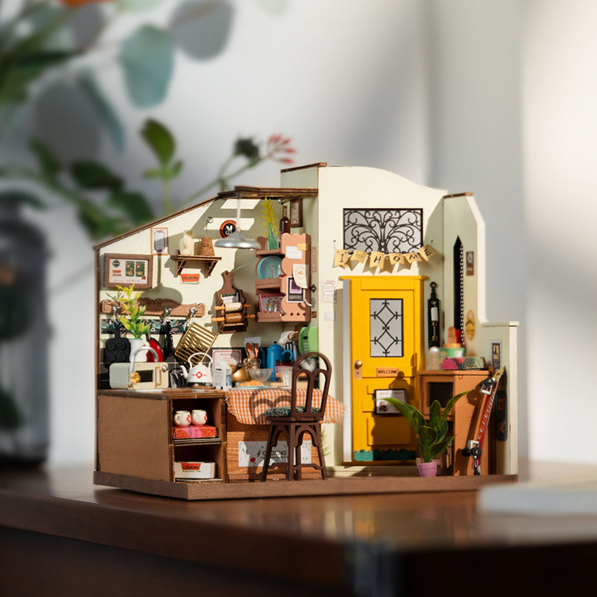 Rolife DIY Miniature House - Cozy Kitchen DG159 tabletop display scene