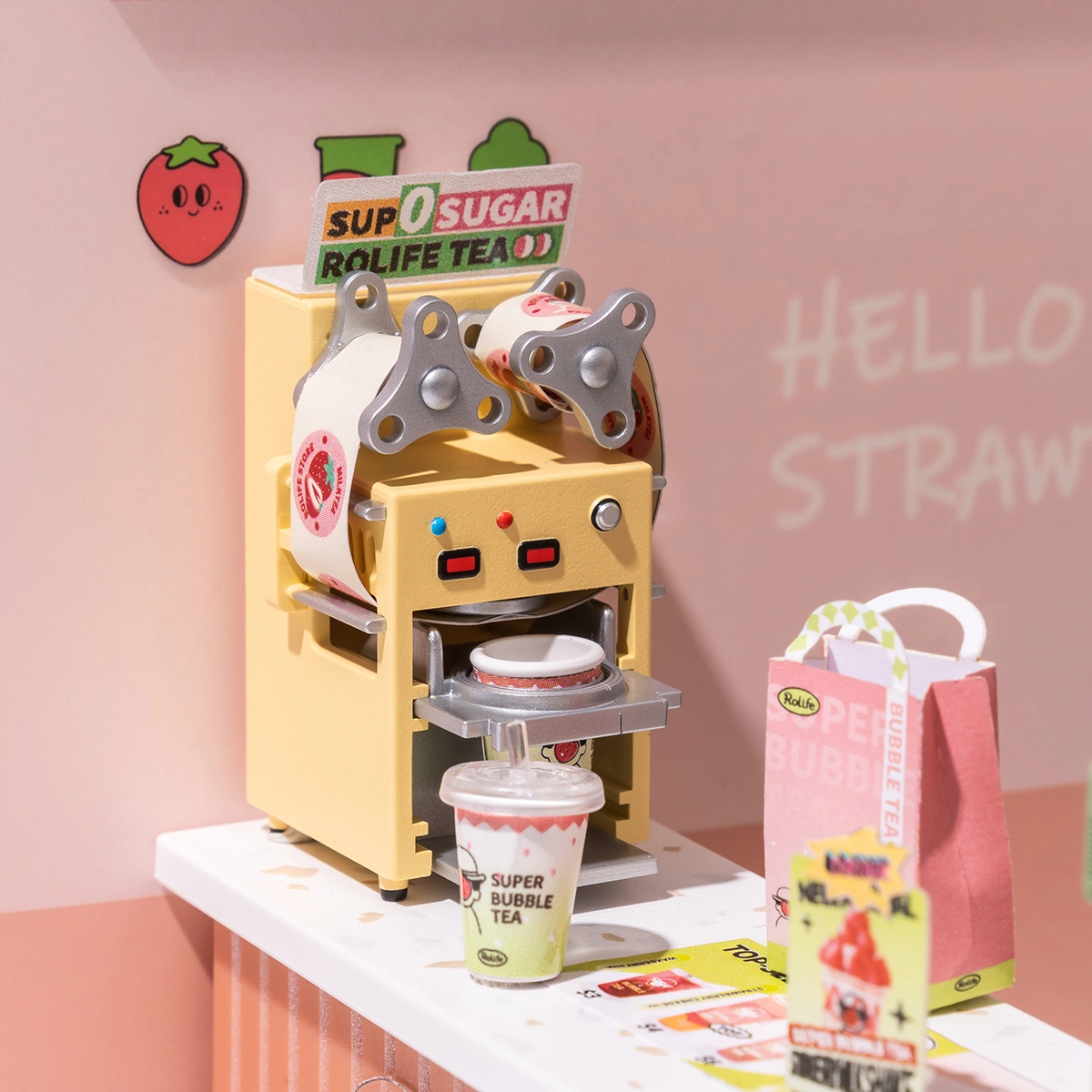 Rolife Double Joy Bubble Tea Super Creator Miniature House DW006 unreadable image placeholder from source file