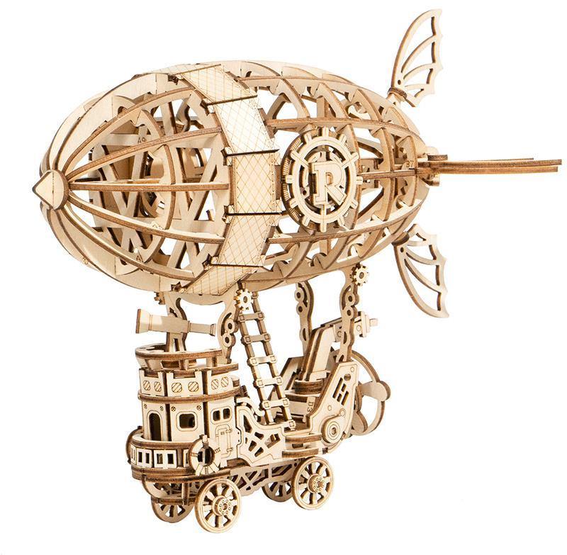 Rolife Airship TG407 3D wooden puzzle on white background