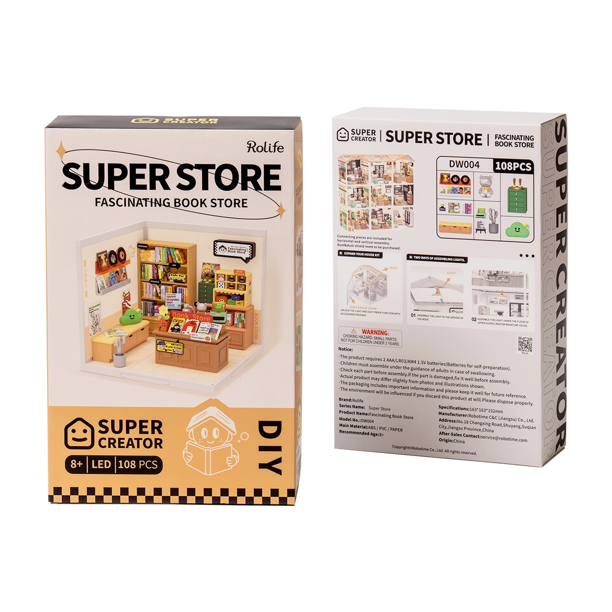 Rolife Fascinating Book Store Super Creator Miniature House DW004 unreadable image placeholder from source file