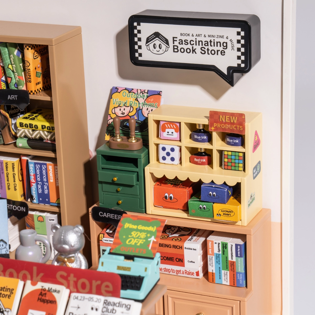 Rolife Fascinating Book Store Super Creator Miniature House DW004 unreadable image placeholder from source file