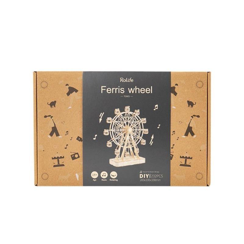 Rolife Modern Music Box - Gaint 3D Wooden Puzzle - Ferris Wheel TGN01 product package