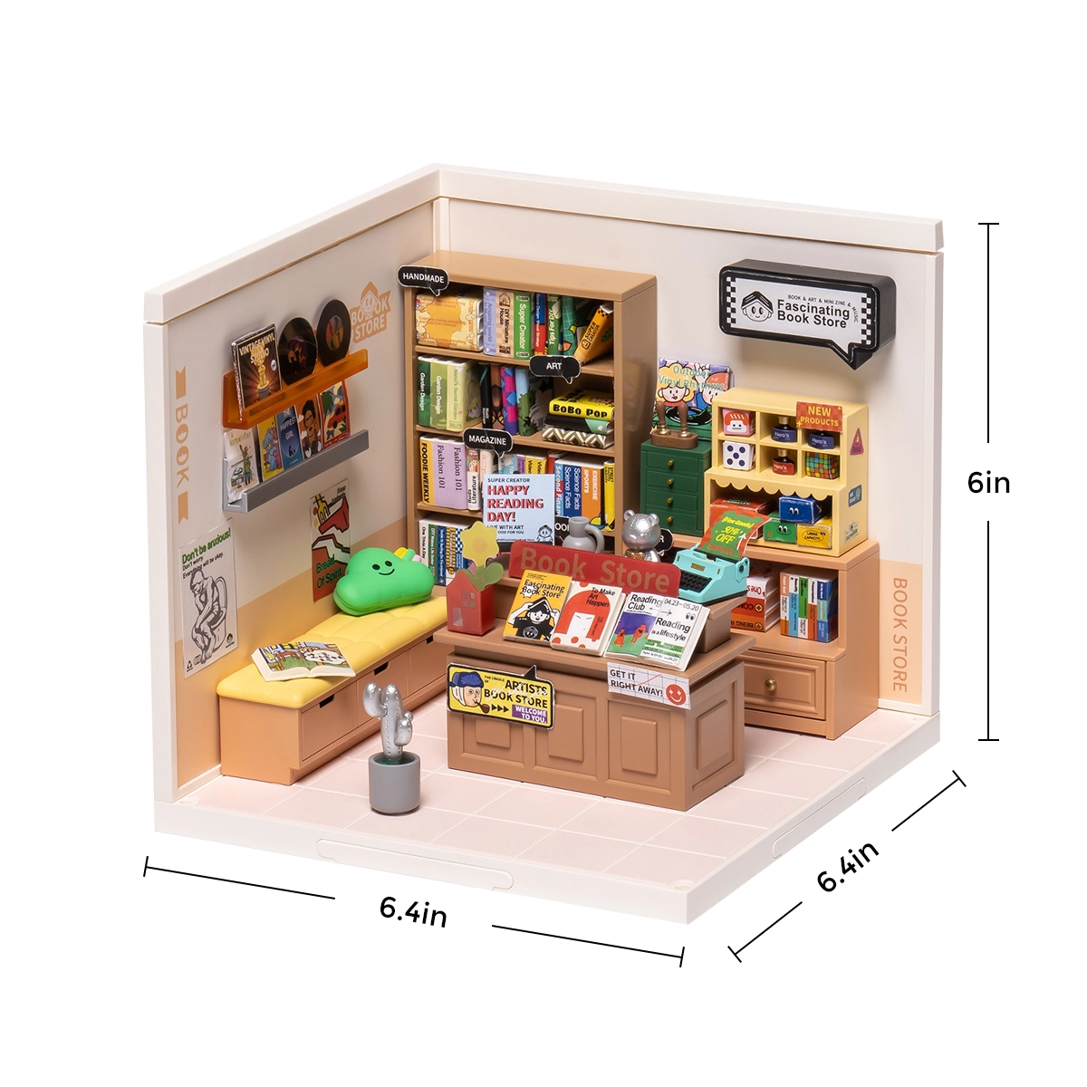 Rolife Fascinating Book Store Super Creator Miniature House DW004 unreadable image placeholder from source file
