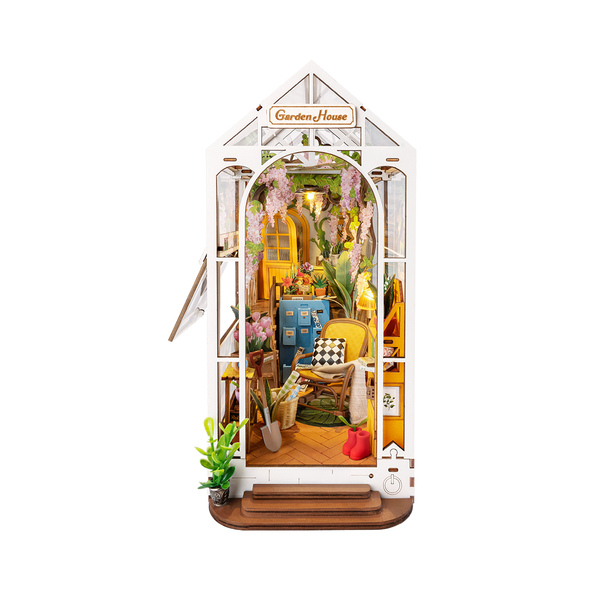 Rolife DIY Book Nook Kit - Holiday Garden House TGB06 white background product view