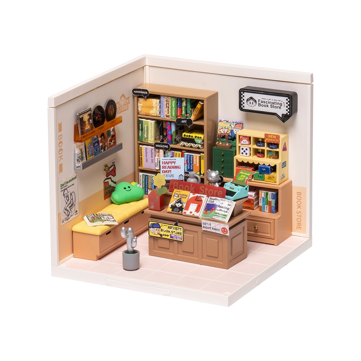 Rolife Fascinating Book Store Super Creator Miniature House DW004 unreadable image placeholder from source file