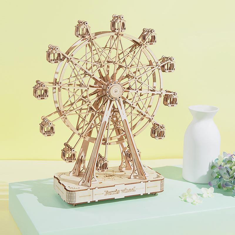 Rolife Modern Music Box - Gaint 3D Wooden Puzzle - Ferris Wheel TGN01 white background product view