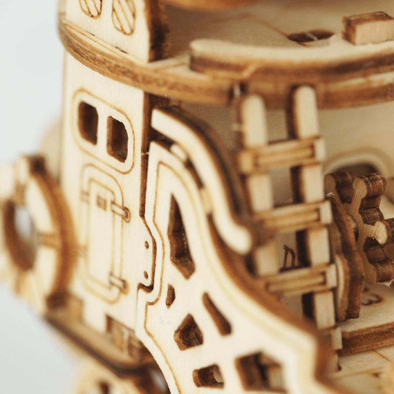 Close-up of the Rolife Airship gondola cabin and ladder details
