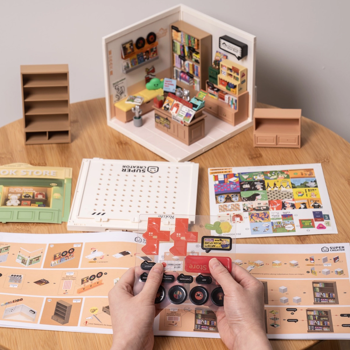 Rolife Fascinating Book Store Super Creator Miniature House DW004 unreadable image placeholder from source file